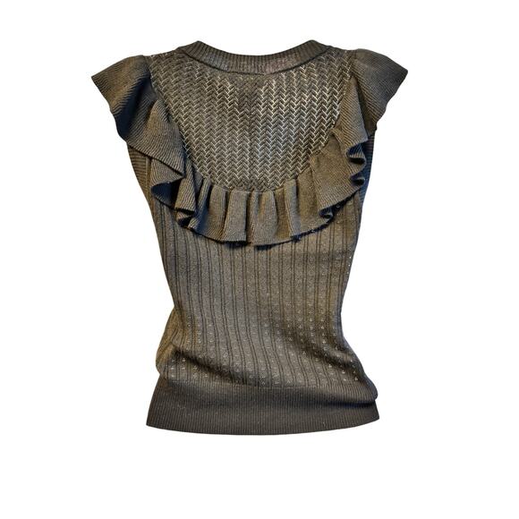 Paige NWT Rosina Top Black Size XS Cotton Blend Ruffled Whimsygoth Feminine - Picture 3 of 8